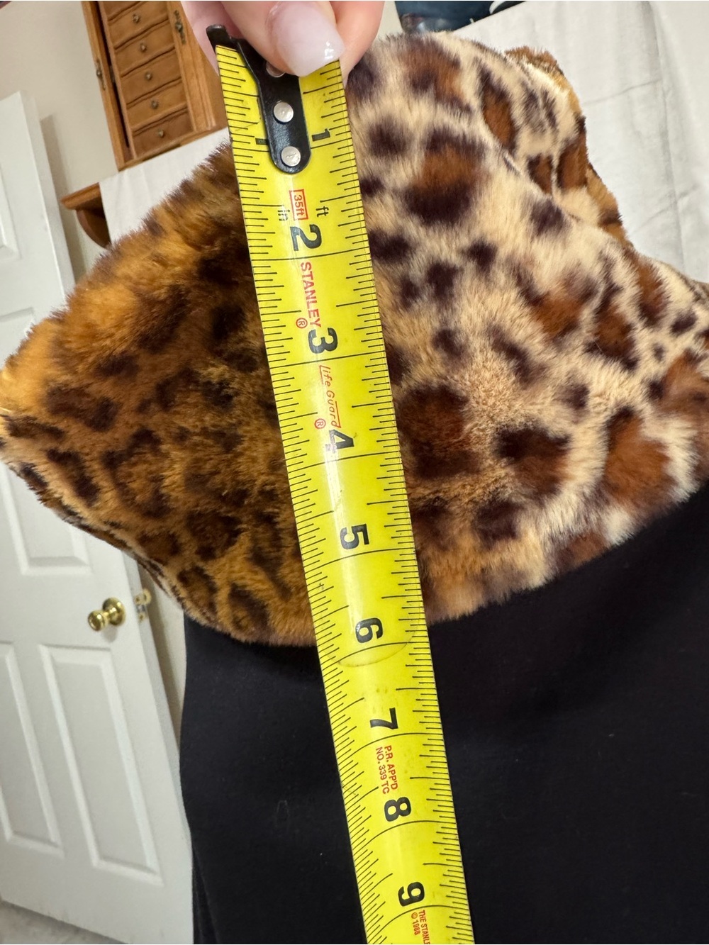 Philosophy Republic Clothing Black Leopard Faux Fur Trim Poncho Tunic XL - Picture 11 of 12
